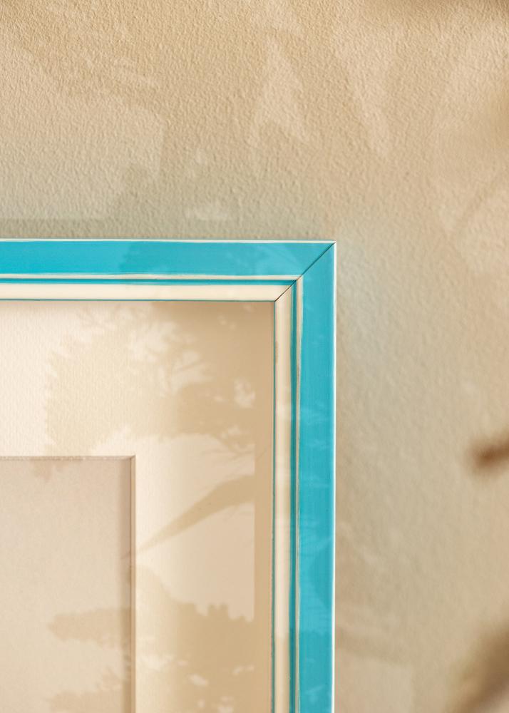 Rāmis Diana Gaiši zils 24x30 cm - Paspartu Balts 6x8 Inches