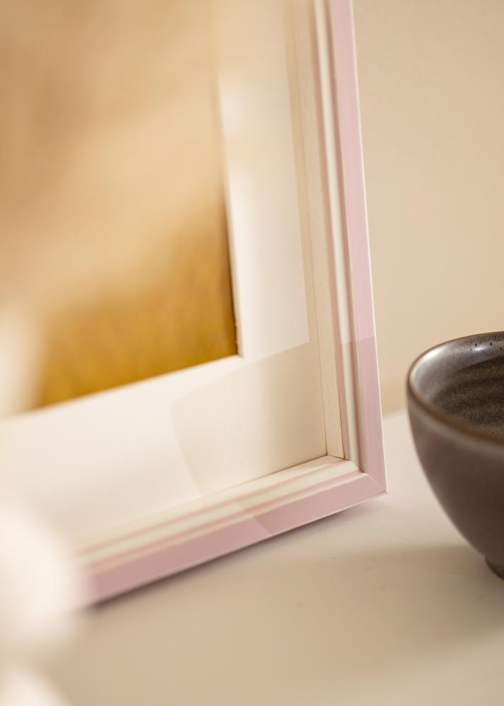 Rāmis Diana Rozā 20x20 cm - Paspartu Balts 15x15 cm