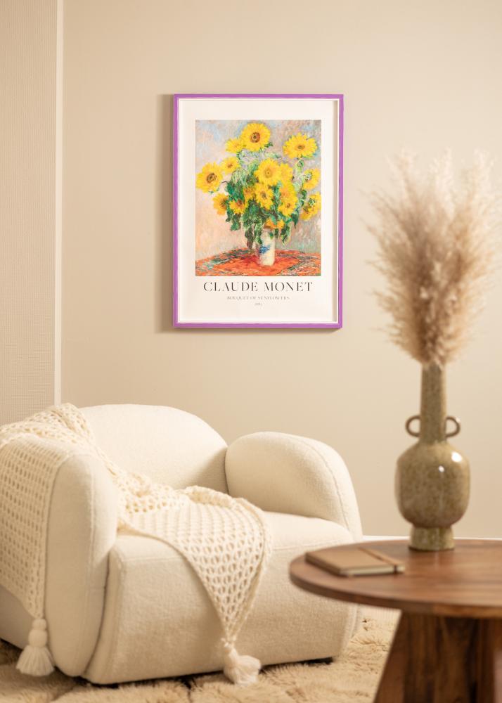 Rāmis Diana violets 20x25 cm - Paspartu Balts B6 125x176 mm