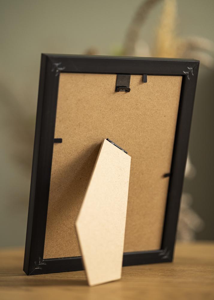 Rāmis Gala Melns 13x18 cm - Paspartu Balts B7 88x125 mm