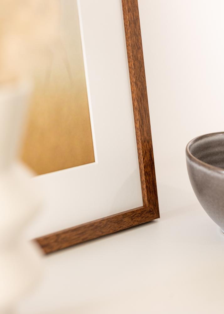 Rāmis Modern Silti brūns 40x50 cm - Paspartu Balts 30x40 cm