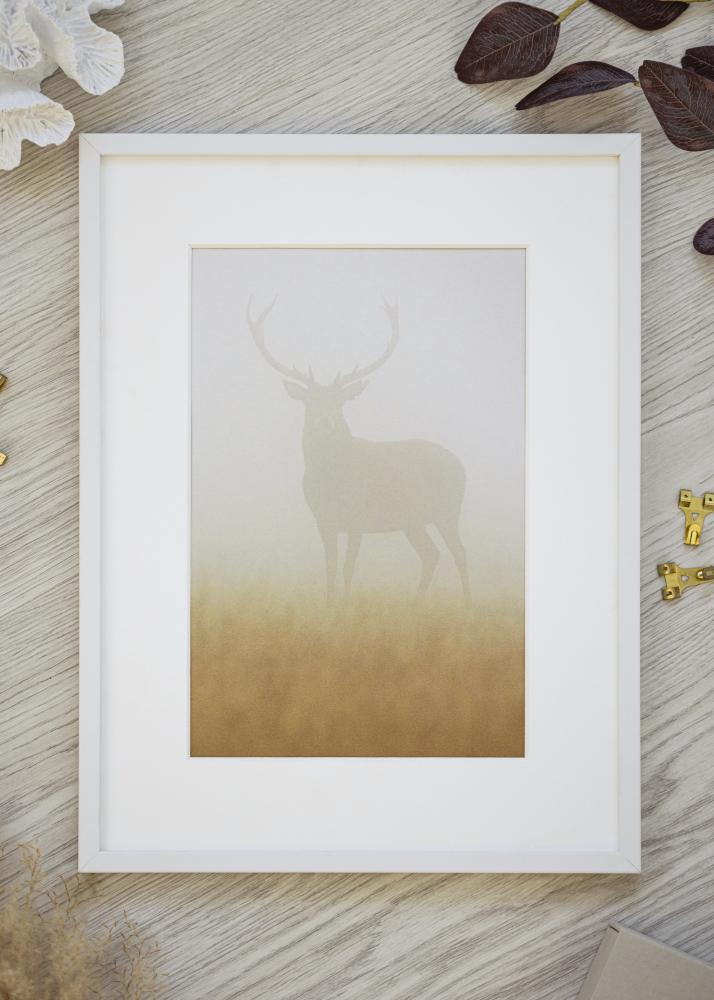 Rāmis Balts šaurs 30 x 40 cm