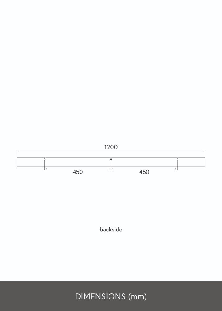 KAILA Rāmju plaukts Balts 120 cm