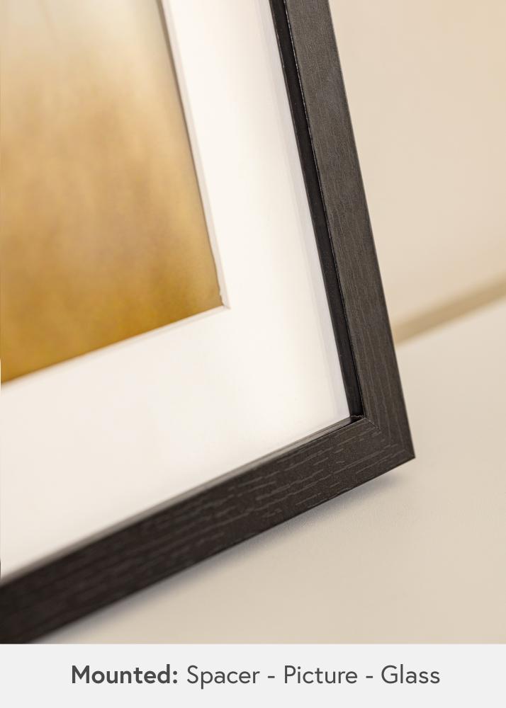 BGA Kastes rāmis Melns 32x32 cm - Paspartu Balts 23x23 cm