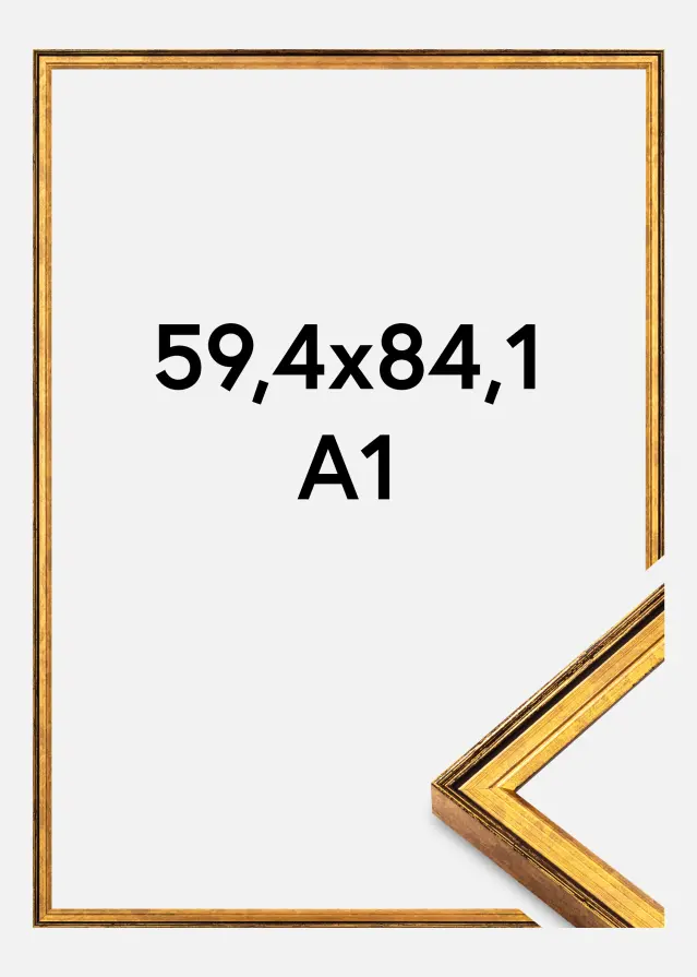 Rāmis Ringa Akrila stikls Zelts 59,4x84,1 cm (A1)