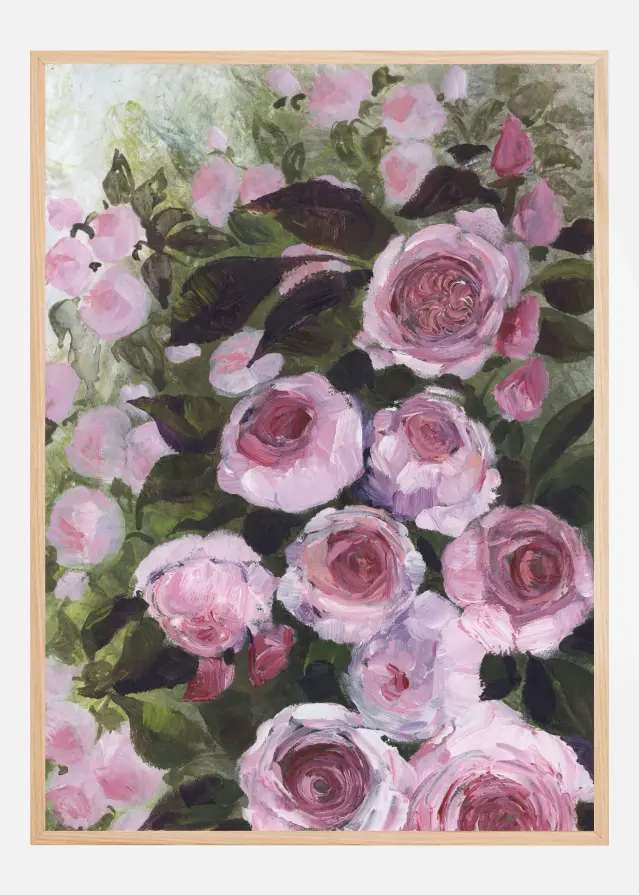 Aurorie painterly roses Plakāts