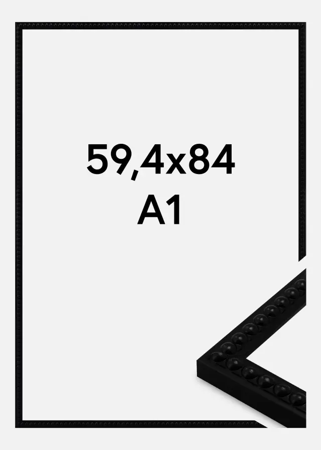 Rāmis Perla Akrila stikls Black 59.4x84 cm (A1)