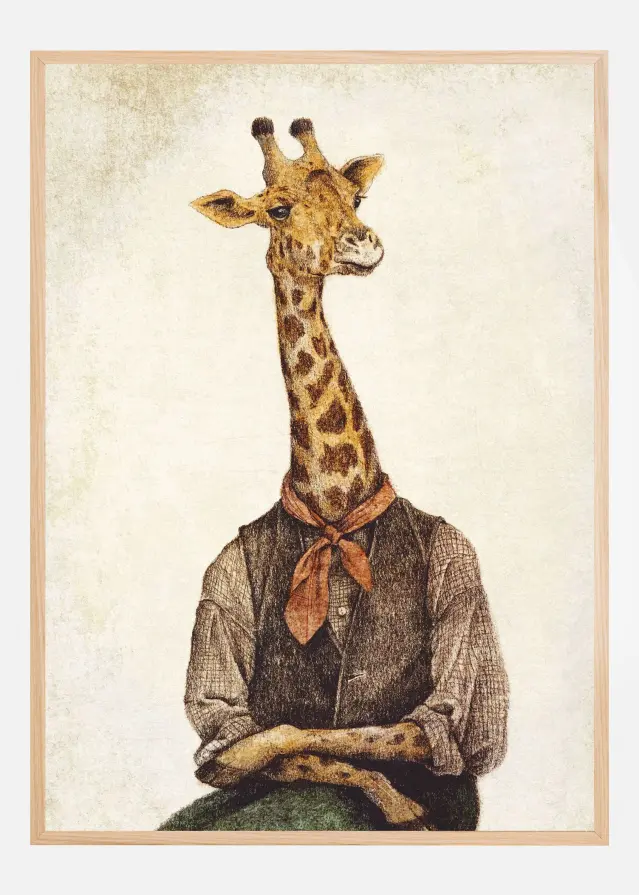 Giraffe With A Human Body Plakāts
