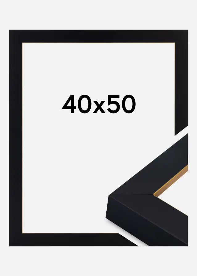 Rāmis Sussex Akrila stikls Melns/Zelts 40x50 cm