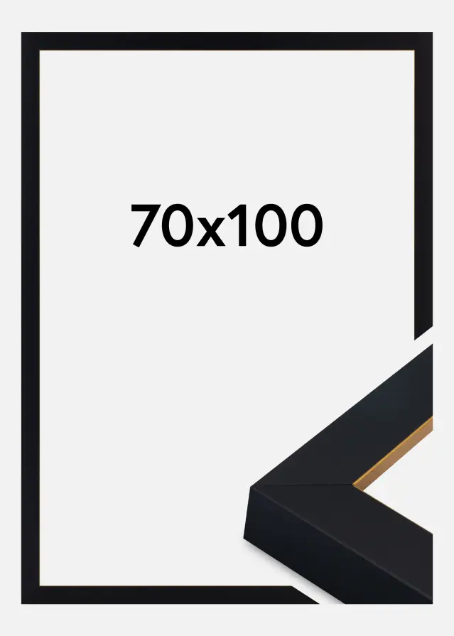Rāmis Sussex Akrila stikls Melns/Zelts 70x100 cm