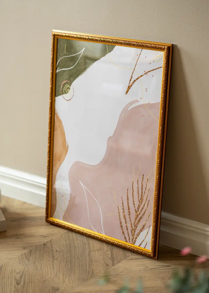 Rāmis Swirl Zelts 59,4x84 cm - Paspartu Balts 47x75 cm