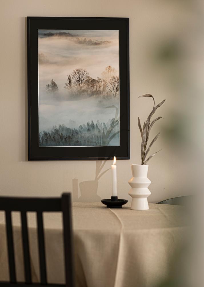 Rāmis Edsbyn Melns 30x40 cm - Paspartū Melns 8x12 inches (20,32x30,48 cm)