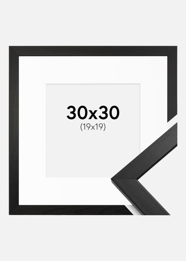 Rāmis Estētisks Melns 30x30 cm - Paspartū Balts 20x20 cm