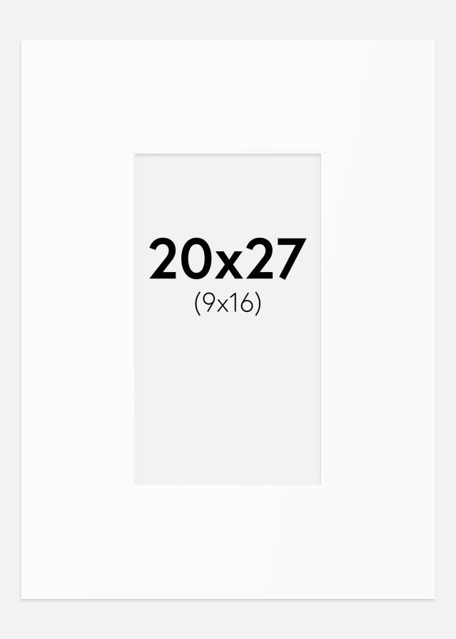 Paspartū Balts Standarts (Balts Kodols) 20x27 cm (9x16)