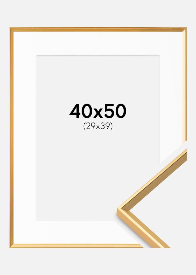 Rāmis Desire Zelta 40x50 cm - Paspartū Balts 30x40 cm