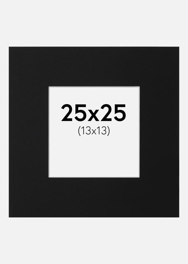 Paspartū Melns Standarts (Balts Kodols) 25x25 cm (13x13)