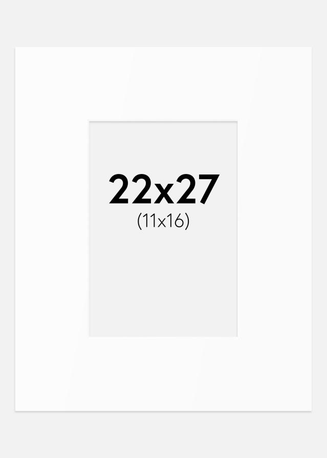 Paspartū Balts Standarts (Balts Kodols) 22x27 cm (11x16)