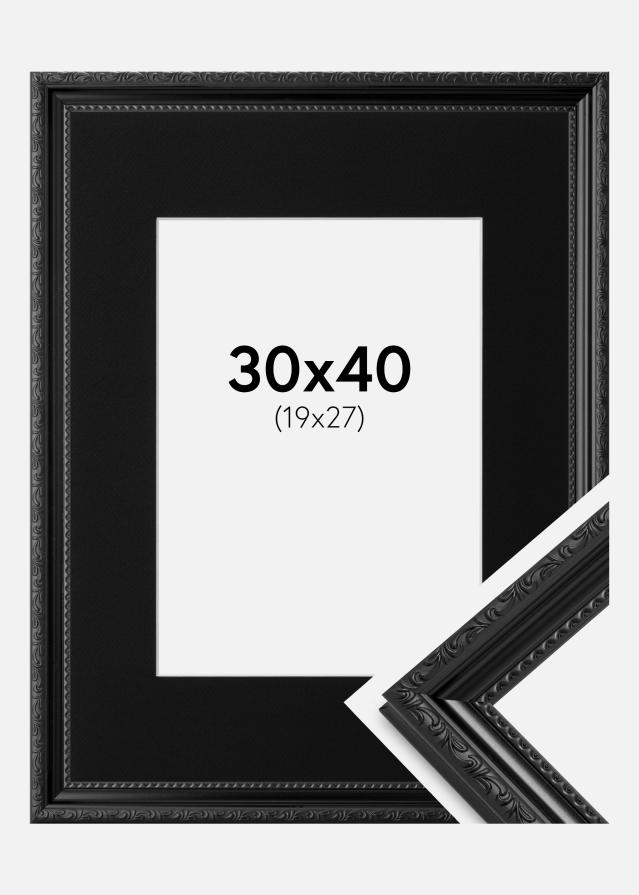 Rāmis Abisko Melns 30x40 cm - Paspartū Melns 20x28 cm