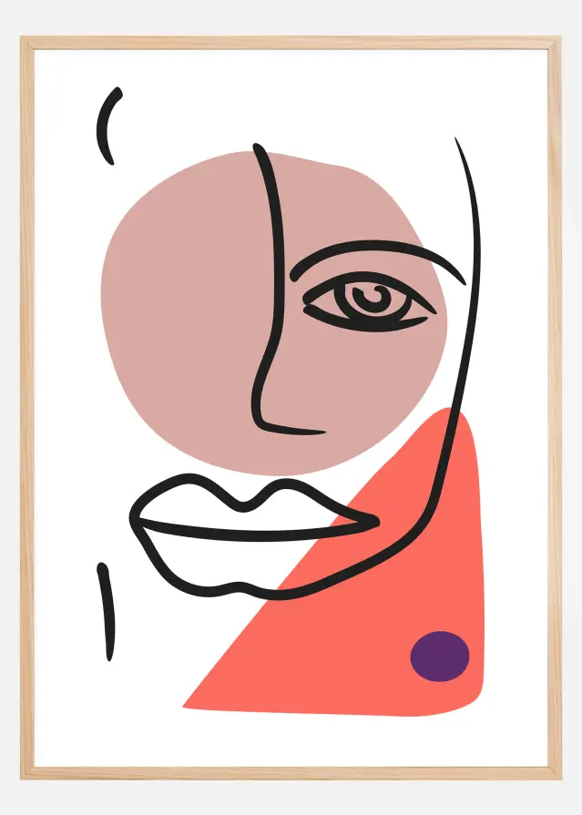 Abstract Face - Red II Plakāts