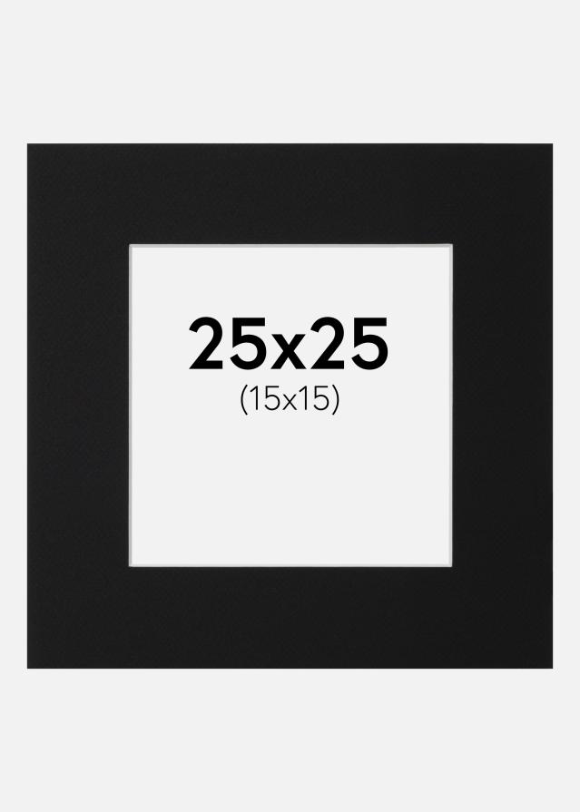 Paspartū Melns Standarts (Balts Kodols) 25x25 cm (15x15)