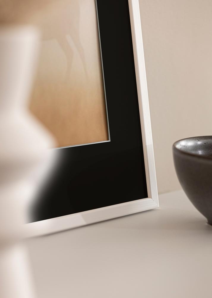 Rāmis Galant Balts 40x40 cm - Paspartū Melns 32x32 cm