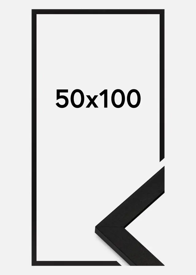 Rāmis BGA Classic Akrila stikls Melns 50x100 cm