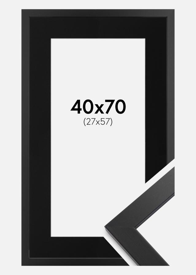 Rāmis Black Wood 40x70 cm - Paspartū Melns 28x58 cm