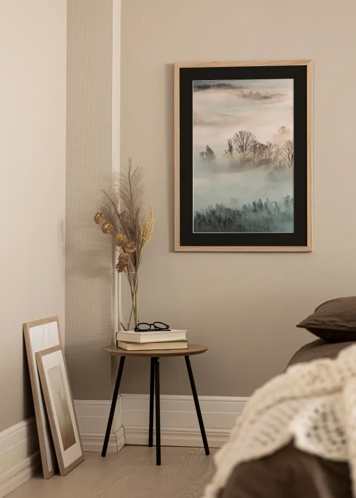 Rāmis Oak Wood 35x50 cm - Paspartū Melns 24x30 cm