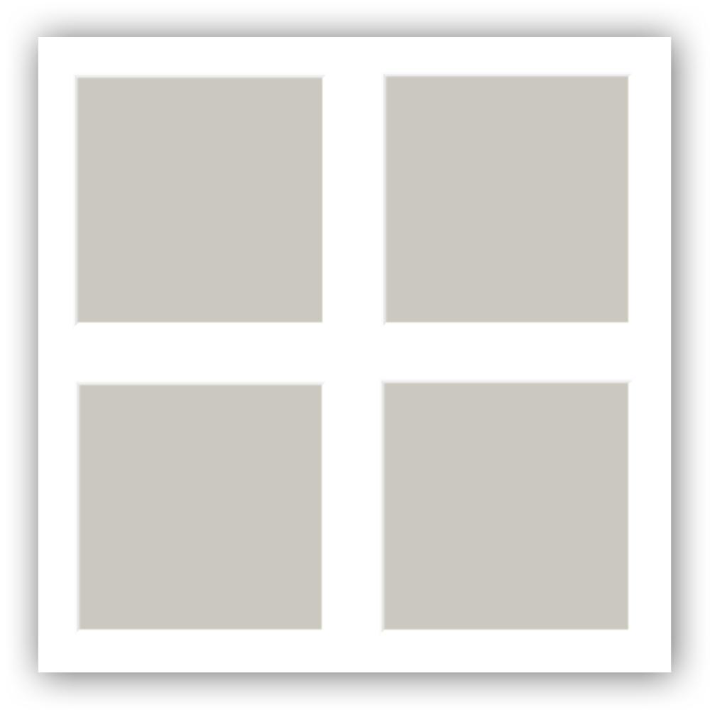 Paspartū Balts 60x60 cm - Kolāža 4 Bildes (24x24 cm)
