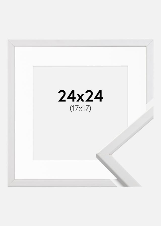 Rāmis Galant Balts 24x24 cm - Paspartū Balts 18x18 cm