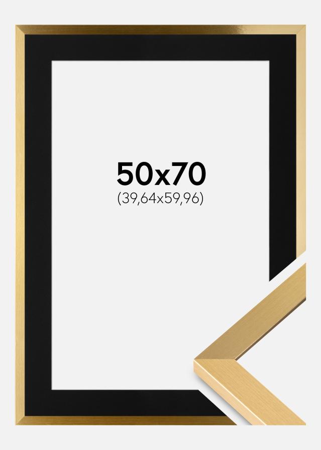 Rāmis Selection Zelta 50x70 cm - Paspartū Melns 16x24 inches