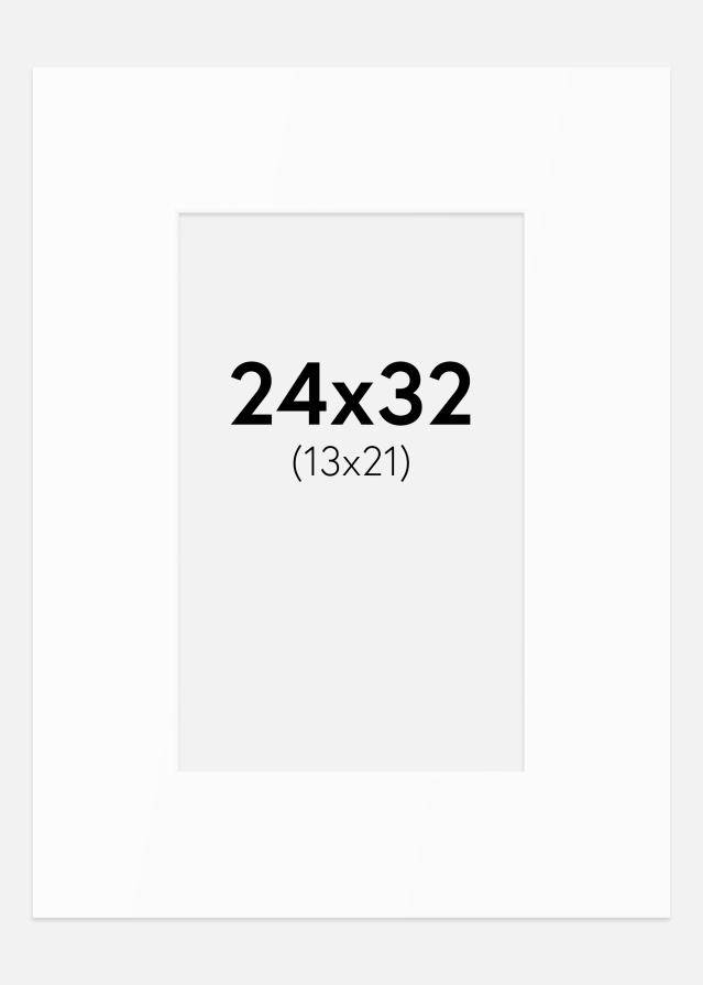 Paspartū Balts Standarts (Balts Kodols) 24x32 cm (13x21)