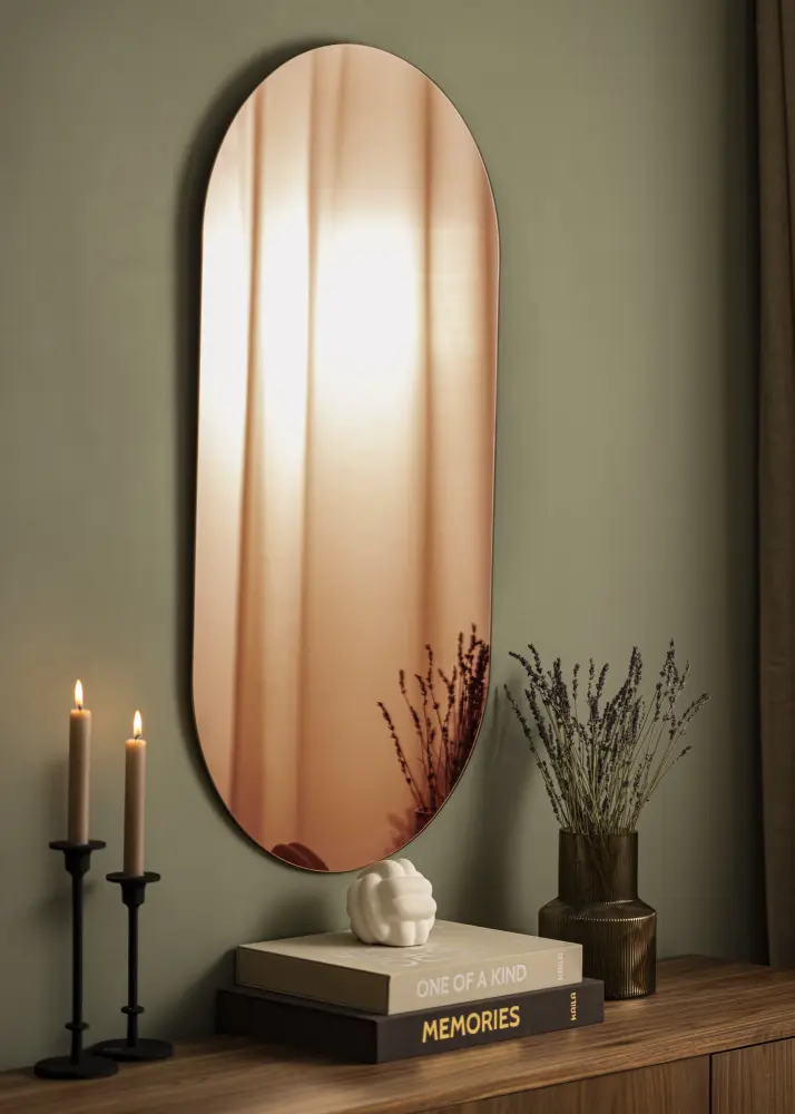 KAILA Spogulis Ovāls Rose Gold 50x100 cm