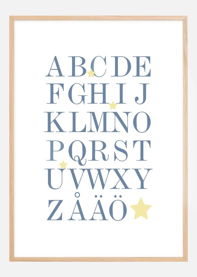 ABC - Zils/Bēšs Plakāts