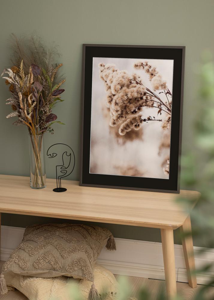 Rāmis Edsbyn Grafīts 20x30 cm - Paspartū Melns 15x21 cm (A5)