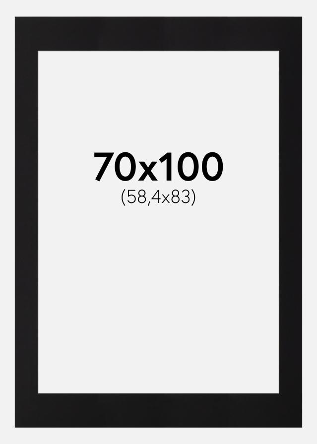 Paspartū Canson Melns Balta krāsota maliņa 70x100 cm (58,4x83)