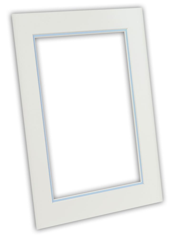 Paspartū divi slāņi - Balti/Gaišzils