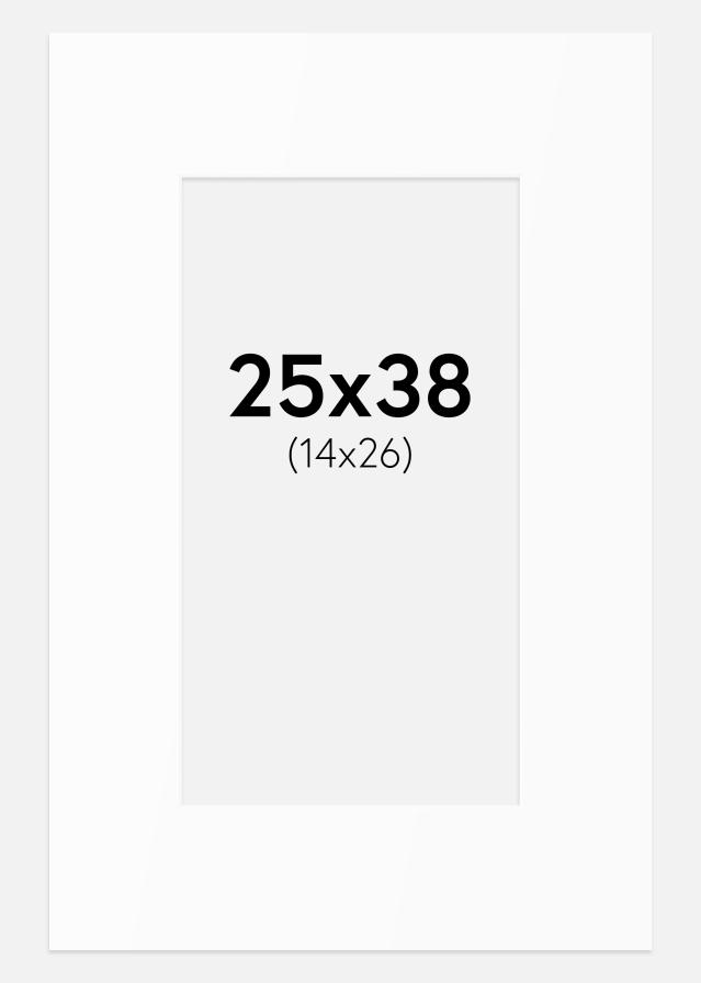 Paspartū Balts Standarts (Balts Kodols) 25x38 cm (14x26)