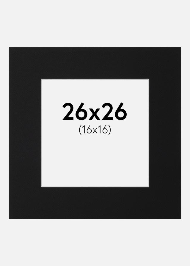 Paspartū Melns Standarts (Balts Kodols) 26x26 cm (16x16)