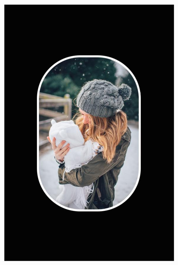 Paspartū Melns Apaļoti Stūri 10x15 cm (6x9 cm)