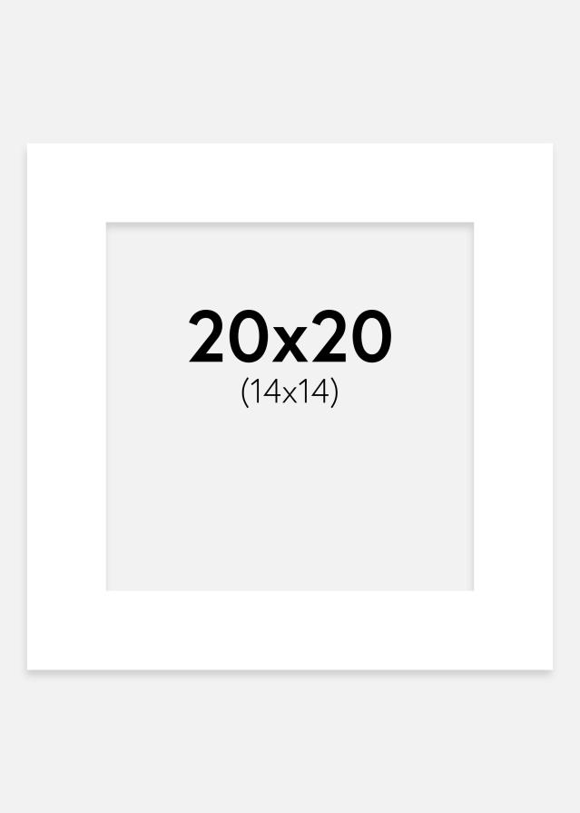 Paspartū Krīta balts 20x20 cm (14x14 cm)