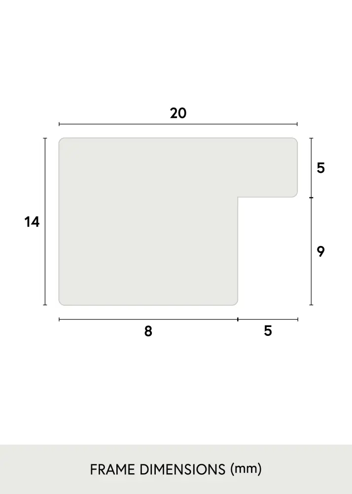 Rāmis BGA Classic Akrila stikls Balts 59,4x84 cm (A1)