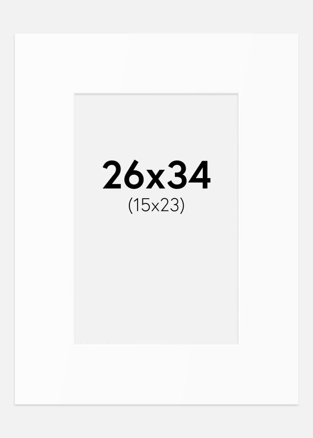 Paspartū Balts Standarts (Balts Kodols) 26x34 cm (15x23)