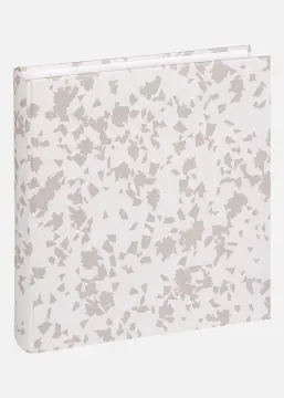Terrazzo stone Albums Balts - 28x29 cm (60 Balti Lappuses / 30 loksnes)
