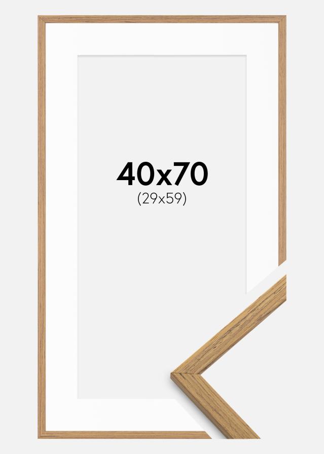 Rāmis Edsbyn Tīkkoks 40x70 cm - Paspartū Balts 30x60 cm