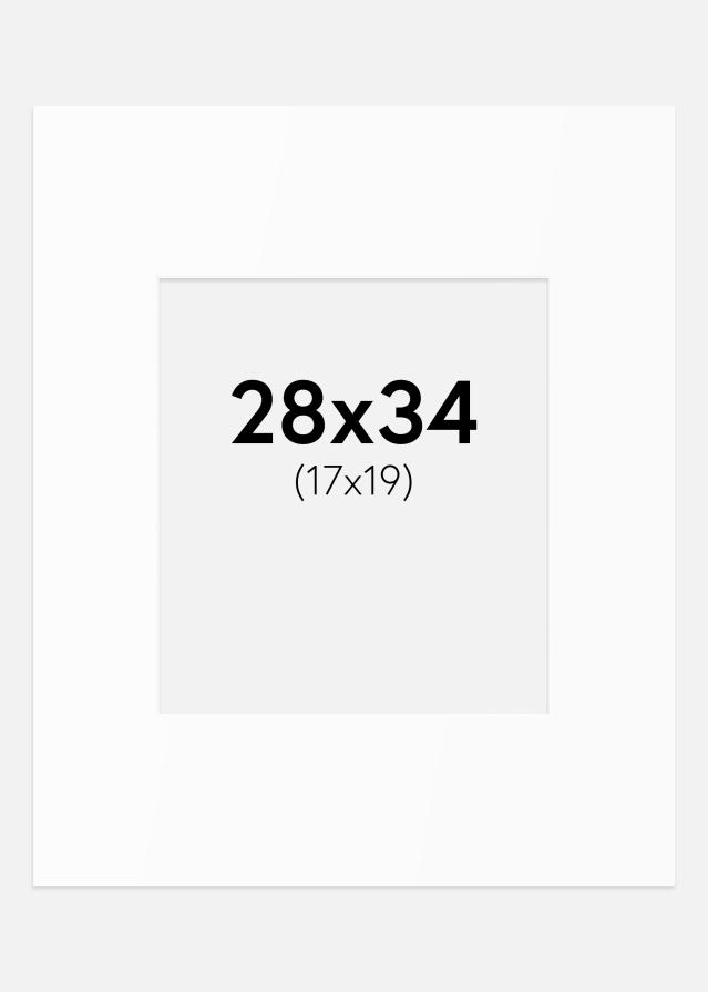 Paspartū Balts Standarts (Balts Kodols) 28x34 cm (17x19)