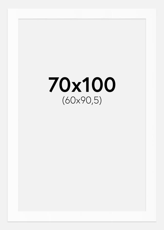 Paspartū Balts Standarts Balta krāsota maliņa 70x100 cm (60x90,5)