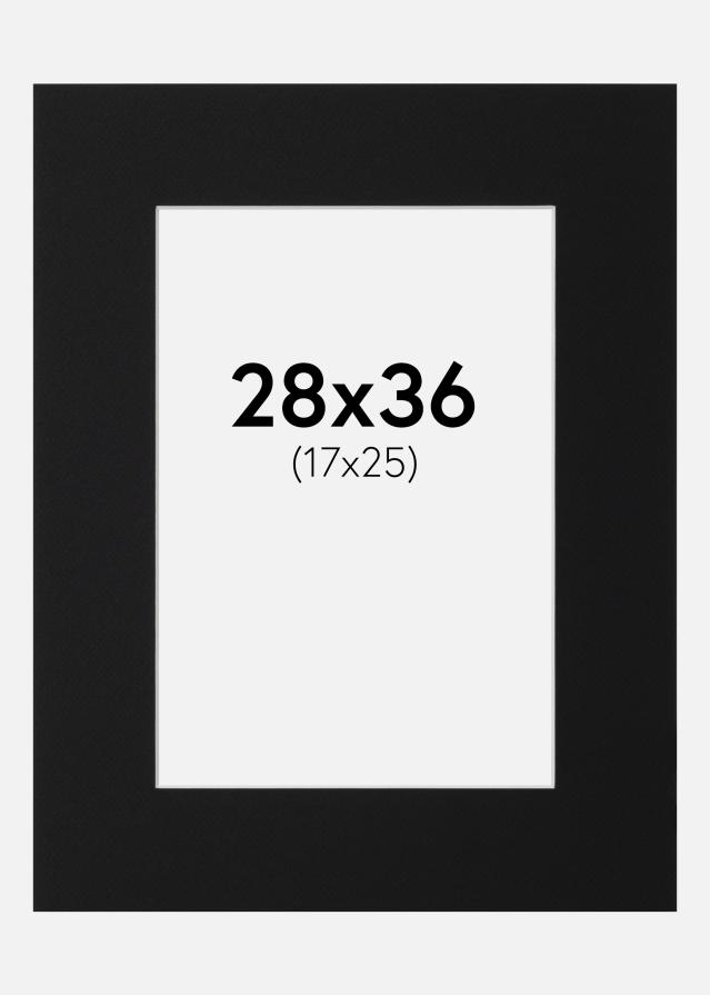 Paspartū Melns Standarts (Balts Kodols) 28x36 cm (17x25)