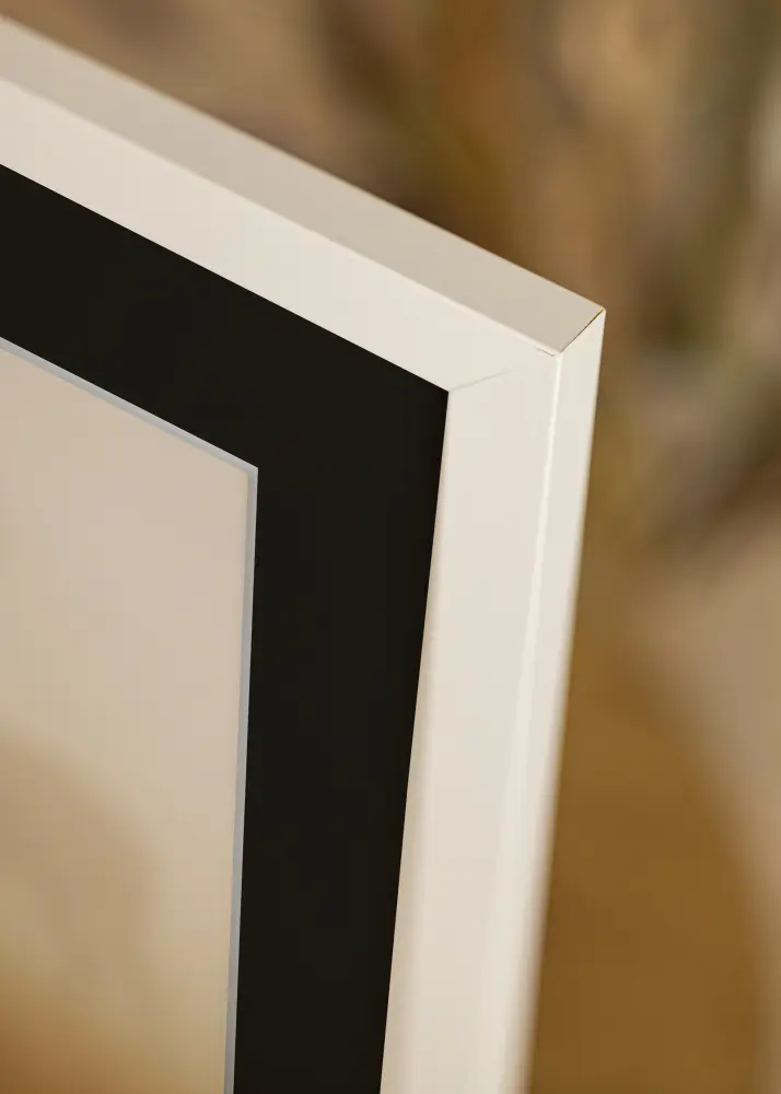 Rāmis White Wood 50x100 cm - Paspartū Melns 30x80 cm