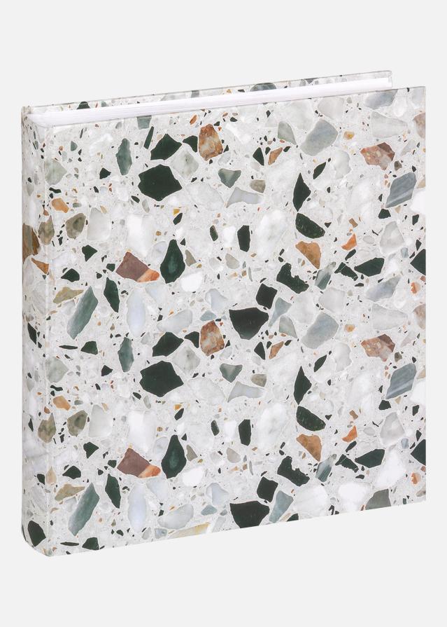 Terrazzo stone Albums Melns - 28x29 cm (60 Balti Lappuses / 30 loksnes)